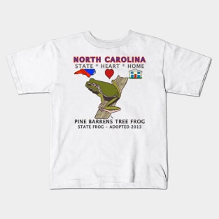 North Carolina - Frog - State, Heart, Home - State Symbols Kids T-Shirt